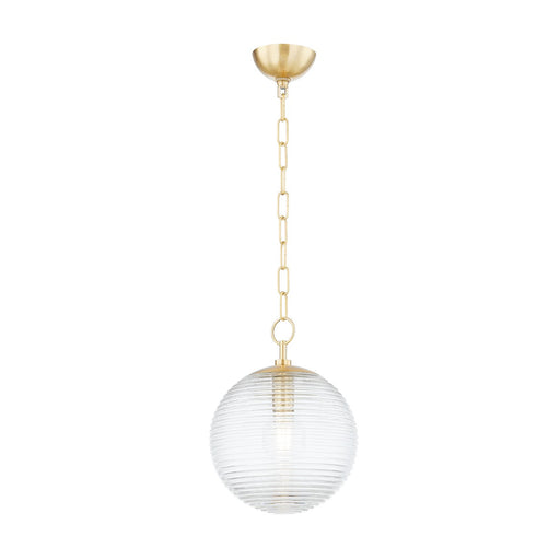 Mitzi - H815701S-AGB - One Light Pendant - Sara - Aged Brass