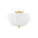 Mitzi - H816601-AGB - One Light Flush Mount - Meshelle - Aged Brass