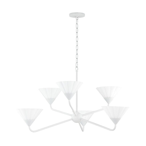 Mitzi - H817806-TWH - Six Light Chandelier - Kelsey - Textured White