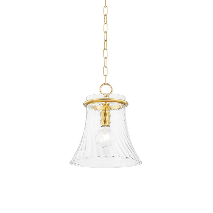 Mitzi - H824701S-AGB - One Light Pendant - Cantana - Aged Brass