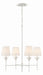 Crystorama - 534-MT - Four Light Chandelier - Broche - Matte White