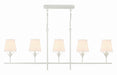 Crystorama - 537-MT - Five Light Chandelier - Broche - Matte White