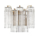 Crystorama - ADD-302-AG-CL - Two Light Wall Sconce - Addis - Aged Brass