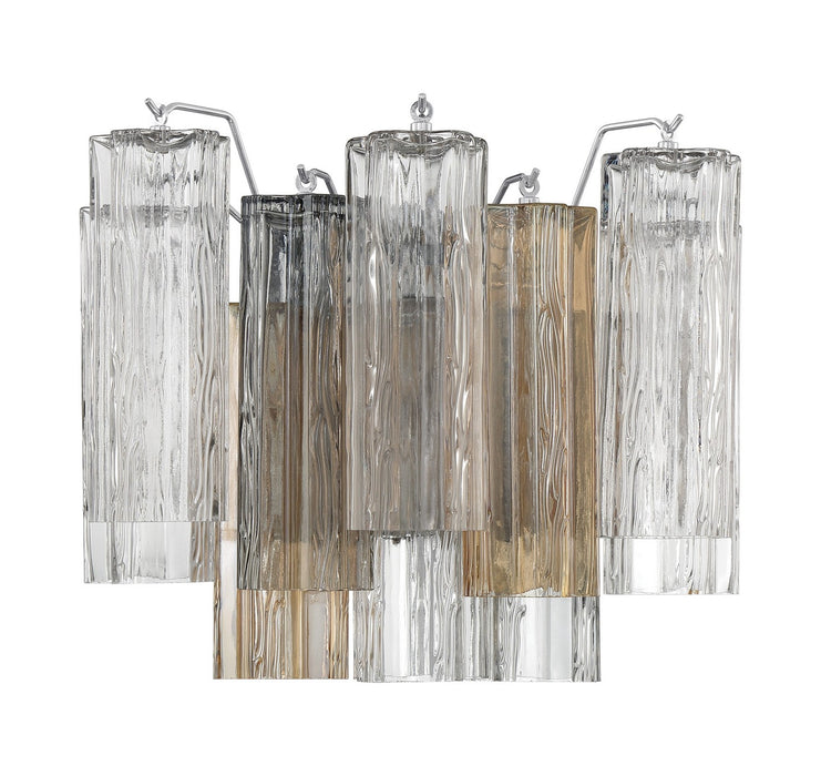 Crystorama - ADD-302-CH-AU - Two Light Wall Sconce - Addis - Polished Chrome