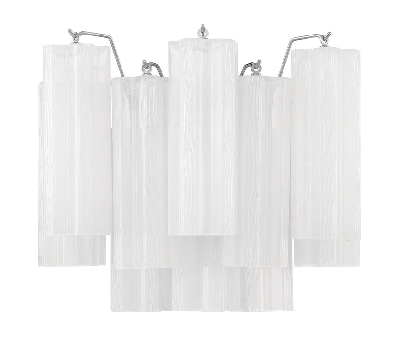 Crystorama - ADD-302-CH-WH - Two Light Wall Sconce - Addis - Polished Chrome