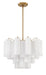 Crystorama - ADD-306-AG-WH - Six Light Chandelier - Addis - Aged Brass