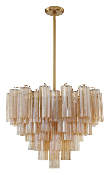 Crystorama - ADD-312-AG-AM - 12 Light Chandelier - Addis - Aged Brass