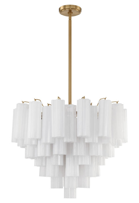 Crystorama - ADD-312-AG-WH - 12 Light Chandelier - Addis - Aged Brass