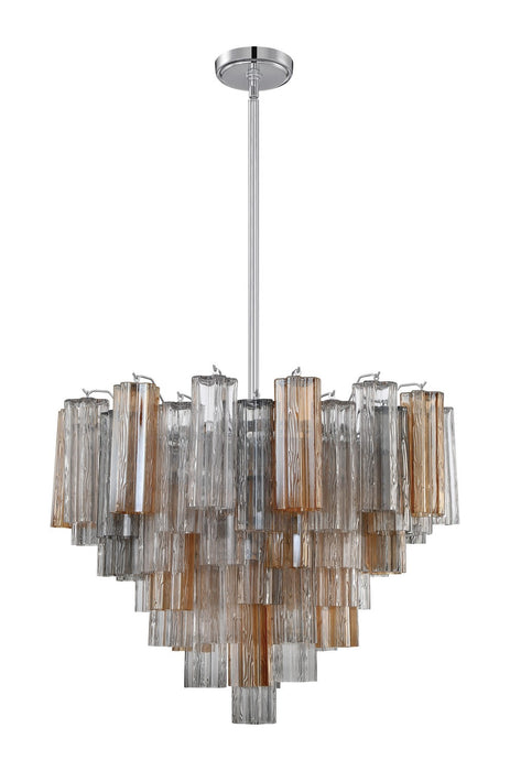 Crystorama - ADD-312-CH-AU - 12 Light Chandelier - Addis - Polished Chrome