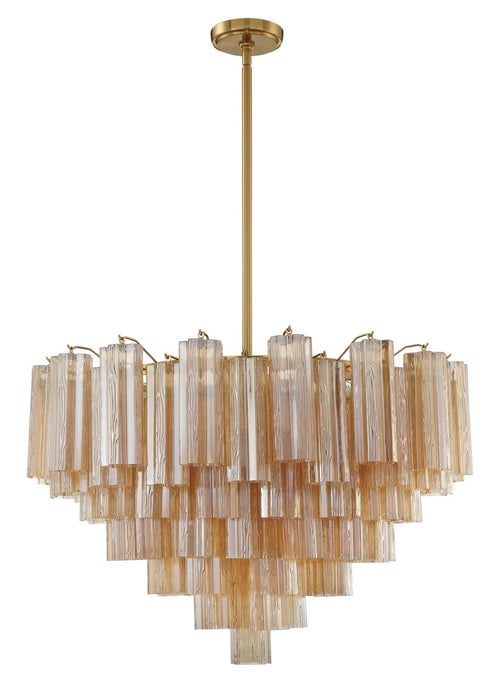 Crystorama - ADD-316-AG-AM - 16 Light Chandelier - Addis - Aged Brass