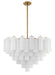 Crystorama - ADD-316-AG-WH - 16 Light Chandelier - Addis - Aged Brass