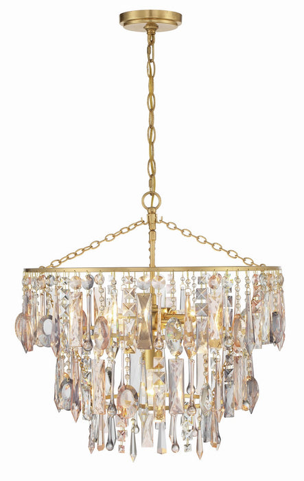 Crystorama - ELS-7103-GA - Three Light Pendant - Elsa - Antique Gold