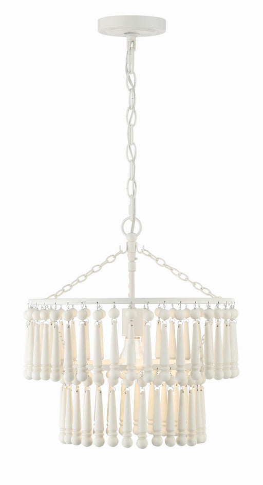 Crystorama - TIA-7100-MT - One Light Pendant - Tiana - Matte White