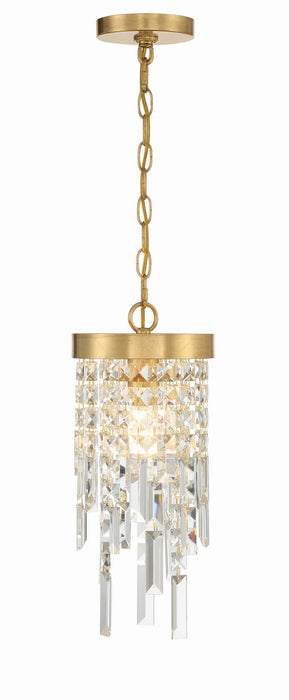 Crystorama - WIN-210-GA-CL-MWP - One Light Pendant - Winfield - Antique Gold