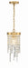 Crystorama - WIN-210-GA-CL-MWP - One Light Pendant - Winfield - Antique Gold