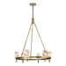 Alora - CH338632VBAR - Six Light Chandelier - Lucian - Vintage Brass/Alabaster