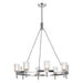 Alora - CH338836PNCC - Eight Light Chandelier - Lucian - Clear Crystal/Polished Nickel