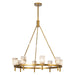 Alora - CH338836VBAR - Eight Light Chandelier - Lucian - Vintage Brass/Alabaster