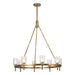 Alora - CH338836VBCC - Eight Light Chandelier - Lucian - Clear Crystal/Vintage Brass