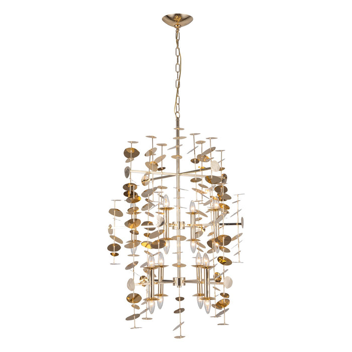 Alora - CH340041PB - 16 Light Chandelier - Yukari - Polished Brass