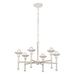 Alora - CH343625MWCN - Six Light Chandelier - Nadine - Matte White/Cotton