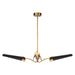 Alora - CH347346MBVB - LED Chandelier - Osorio - Matte Black/Vintage Brass