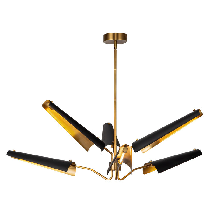 Alora - CH347646MBVB - LED Chandelier - Osorio - Matte Black/Vintage Brass