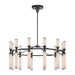 Alora - CH348038UBFR - LED Chandelier - Edwin - Urban Bronze/Frosted Ribbed Glass