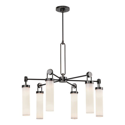 Alora - CH355632UBGO - Six Light Chandelier - Wynwood - Urban Bronze/Glossy Opal