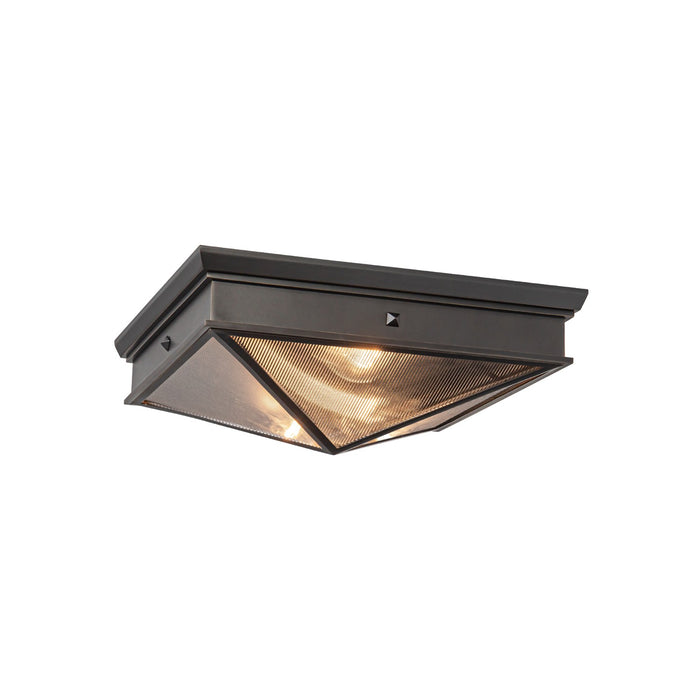 Alora - FM332615UBCR - Two Light Flush Mount - Cairo - Ribbed Glass/Urban Bronze