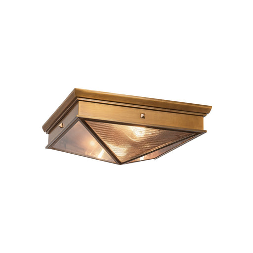 Alora - FM332615VBCR - Two Light Flush Mount - Cairo - Ribbed Glass/Vintage Brass