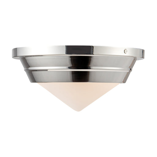 Alora - FM348010PNOP - One Light Flush Mount - Willard - Polished Nickel/Opal Matte Glass