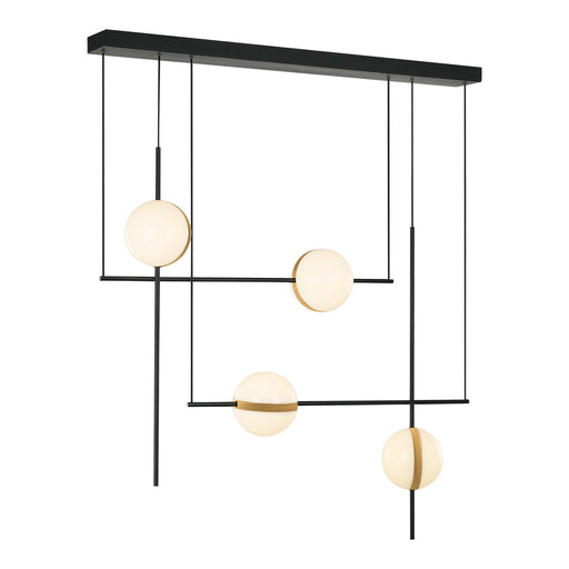 Alora - LP302004MBBG - LED Pendant - Tagliato - Matte Black/Brushed Gold