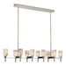 Alora - LP338052PNAR - Ten Light Linear Pendant - Lucian - Polished Nickel/Alabaster