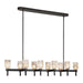 Alora - LP338052UBAR - Ten Light Linear Pendant - Lucian - Urban Bronze/Alabaster