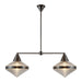 Alora - LP348241UBPG - Two Light Linear Pendant - Willard - Urban Bronze/Prismatic Glass