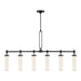 Alora - LP355652UBGO - Six Light Linear Pendant - Wynwood - Urban Bronze/Glossy Opal