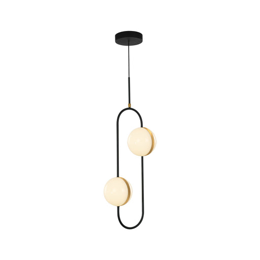 Alora - PD302002MBBG - LED Pendant - Tagliato - Matte Black/Brushed Gold