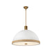 Alora - PD331024MWVB - Three Light Pendant - Doral - Matte White/Vintage Brass