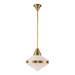 Alora - PD348114VBOP - One Light Pendant - Willard - Vintage Brass/Opal Matte Glass