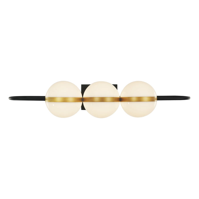 Alora - WV302003MBBG - LED Vanity - Tagliato - Matte Black/Brushed Gold