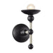 Alora - WV343104MBCN - One Light Wall Sconce - Nadine - Matte Black/Cotton