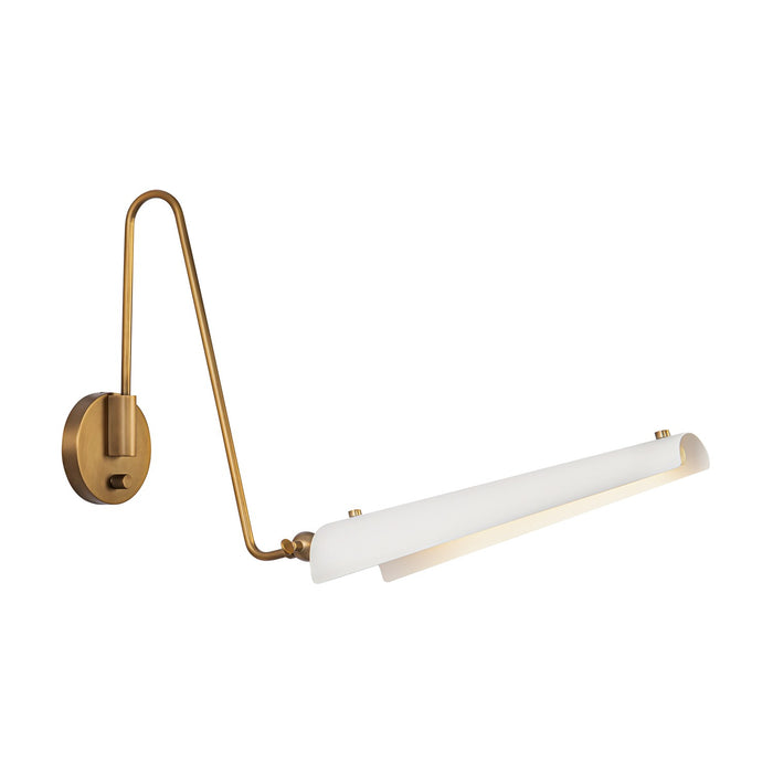 Alora - WV347104MWVB - LED Vanity - Osorio - Matte White/Vintage Brass