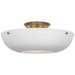 Visual Comfort Signature - ARN 4520HAB-WHT - LED Flush Mount - Valencia - Hand-Rubbed Antique Brass