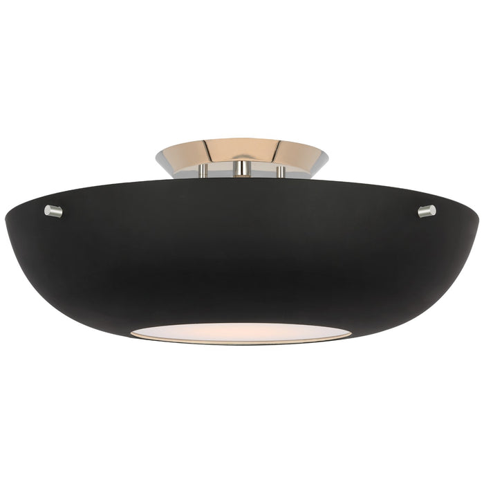 Visual Comfort Signature - ARN 4520PN-BLK - LED Flush Mount - Valencia - Polished Nickel