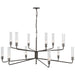 Visual Comfort Signature - ARN 5486BZ-CG - LED Chandelier - Casoria - Bronze