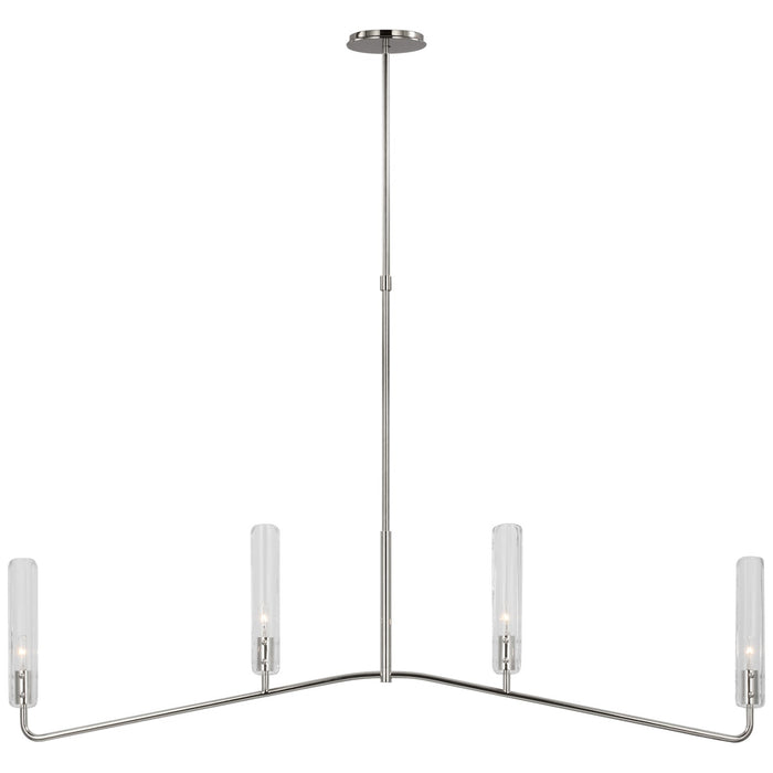 Visual Comfort Signature - ARN 5510PN-CG - LED Linear Chandelier - Casoria - Polished Nickel