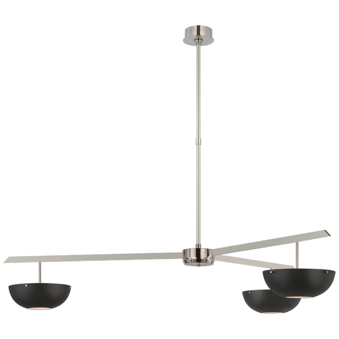 Visual Comfort Signature - ARN 5520PN-BLK - LED Chandelier - Valencia - Polished Nickel