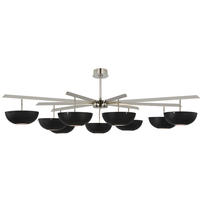 Visual Comfort Signature - ARN 5522PN-BLK - LED Chandelier - Valencia - Polished Nickel