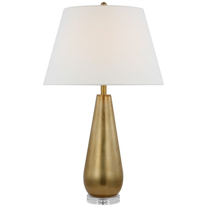 Visual Comfort Signature - CHA 8185AB-L - LED Table Lamp - Aris - Antique-Burnished Brass and Clear Glass